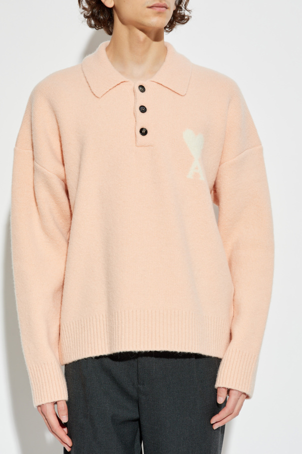 Ami Alexandre Mattiussi Polo sweater with logo | Men's | Vitkac